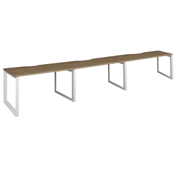 Рабочая станция 3 места на металлокаркасе-О линейная Аргентум МП НТМП.О-180.3