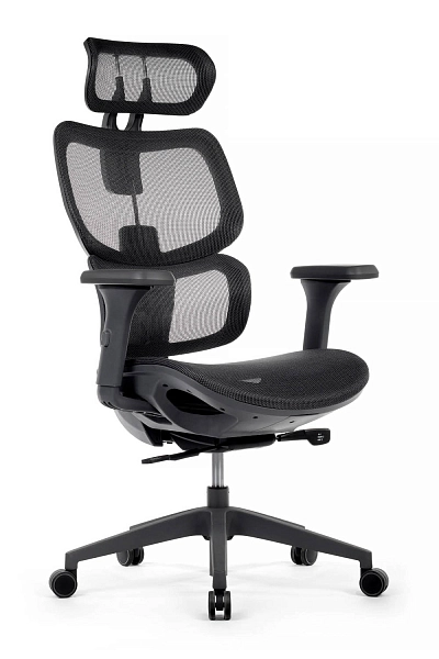 Кресло для руководителя РВ Дизайн Арго / Argo W-228 черный пластик сетка